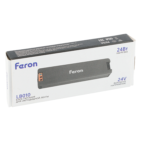 Трансформатор электронный для светодиодной ленты 300W 12V IP67 (драйвер), LB007 Feron 53143