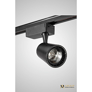 Трековый однофазный светильник AM Group AM228-10W BK 3000K