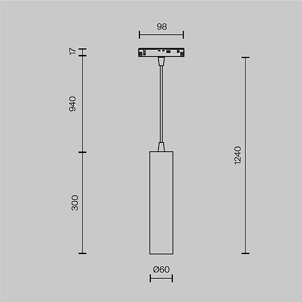Трековый магнитный светильник Maytoni Technical Focus LED TR016-2-12W4K-B-1