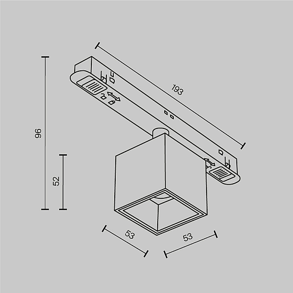Трековый светодиодный светильник Maytoni Technical Magnetic Exility Alfa S TR133-2-7W4K-B