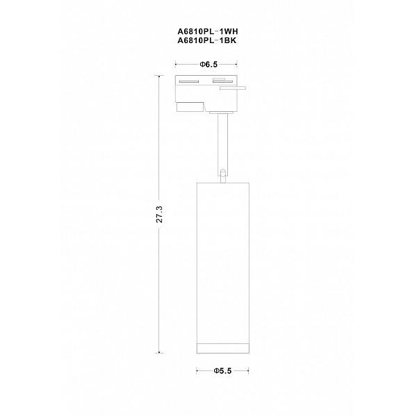 Светильник на шине ARTE Lamp A6811PL-1BK