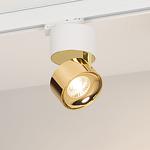 Трековый трехфазный светильник Arlight SP-PLURIO-TRACK-4TR-R77-9W Day4000 (WH-BRS, 36 deg, 230V) (IP20 Металл) 038100