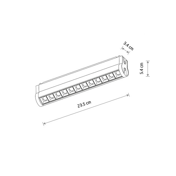 Трековый магнитный светильник Nowodvorski Focus Swing Led Black 11336
