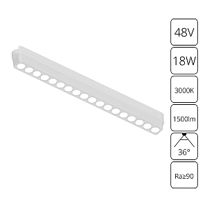Трековый магнитный светильник Arte Lamp Rapid A1169PL-1WH