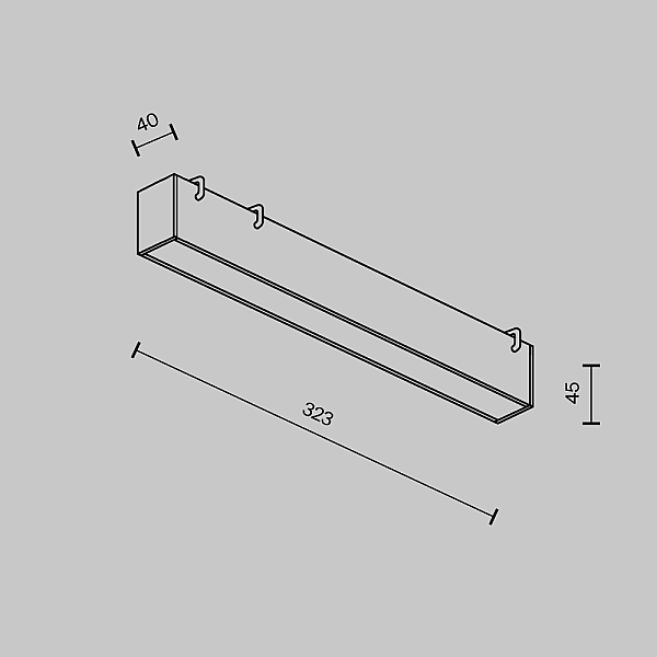 Подвесной светодиодный светильник Maytoni Technical Pendant system Parity Basis TR129B-12W4K-W