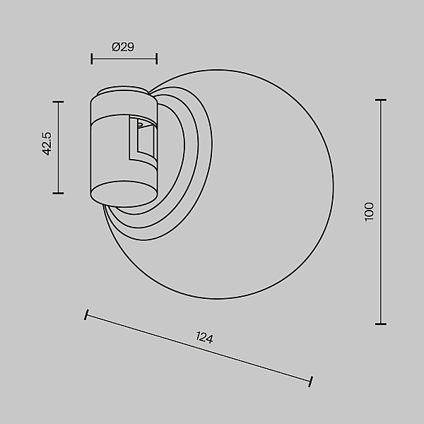 Трековый магнитный светильник Maytoni Technical Luna TR229-1-5W4K-B