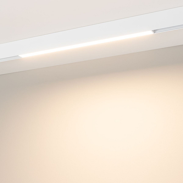 Трековый магнитный светильник Arlight MAG-ORIENT-FLAT-L465-16W Warm3000 (WH, 100 deg, 48V, DALI) 035843(1)
