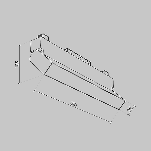 Трековый светодиодный светильник для магнитного шинопровода Maytoni Technical Basis TR013-2-20W4K-W