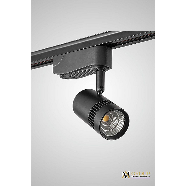 Трековый однофазный светильник AM Group AM230-7W BK 3000K