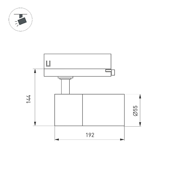 Трековый трехфазный светильник Arlight LGD-ARTEMIS-TRACK-4TR-R55-12W Day4000 048328