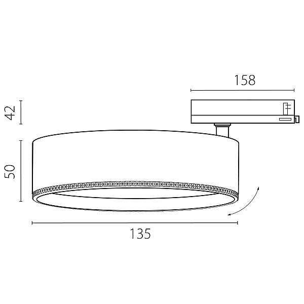 Трековый светильник Quattro LED с адаптером Lightstar Alta Pro A5736QT (215736 + 594046)