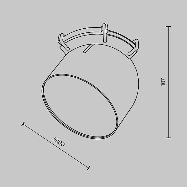 Подвесной светодиодный светильник Maytoni Technical Pendant system Parity Cup TR124B-12W4K-W