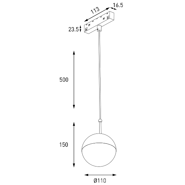 Трековый светильник Lumker SY-LINK-SF-BL-6-NW 013693