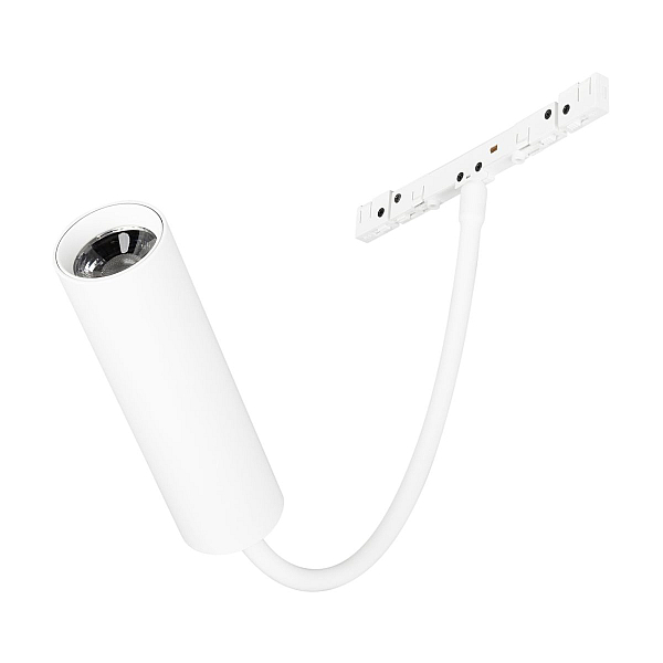 Трековый магнитный светильник Arlight MAG-MICROCOSM-SPOT-FLEX-R26-5W Warm3000 (WH, 24 deg, 24V) (IP20 Металл) 051838
