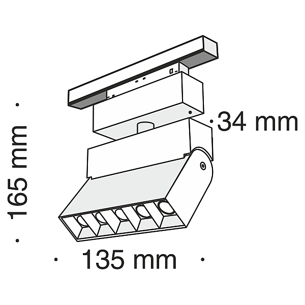 Трековый светодиодный светильник для магнитного шинопровода Maytoni Track lamps TR015-2-10W4K-B