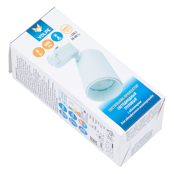 Трековый светодиодный светильник Volpe ULB-Q276 8W/3000К White UL-00011817