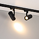Трековый трехфазный светильник Arlight LGD-URANUS-4TR-R75-18W/25W Warm3500-MIX (BK, 20-50 deg, side holder, 230V) (IP20 Металл) 055807