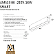 Трековый однофазный светильник AM Group AM523 BK-220V-18W SMART