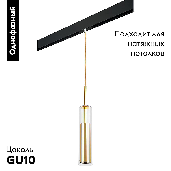 Трековый однофазный светильник Lightstar Cilino (756012+595007) PRO756012