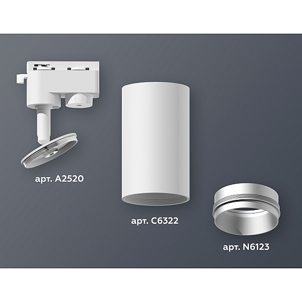 Трековый однофазный светильник Ambrella Light Track System XT6322043 (A2520, C6322, N6123)