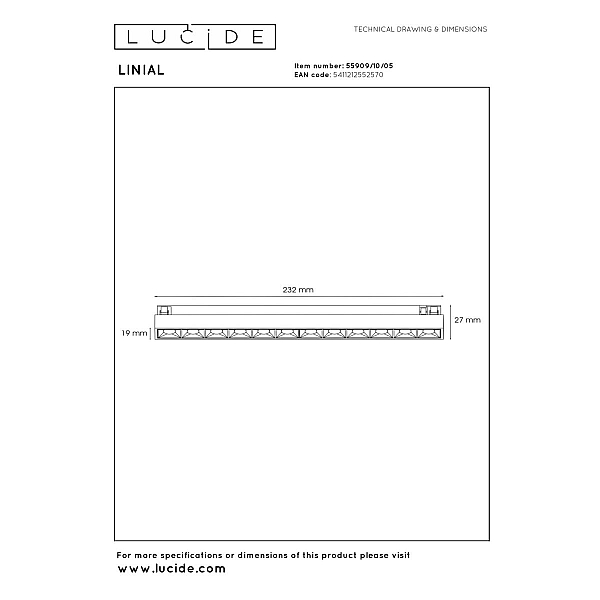 Трековый светильник Lucide Linial Xenia 55909/10/05