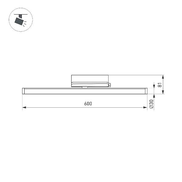 Трековый светодиодный светильник Arlight LGD-Tube-Turn-4TR-L600-20W Day4000 036297(1)