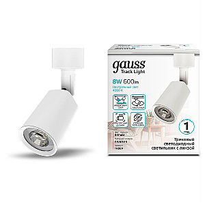 Трековый однофазный светильник Gauss Gauss Track White TR089