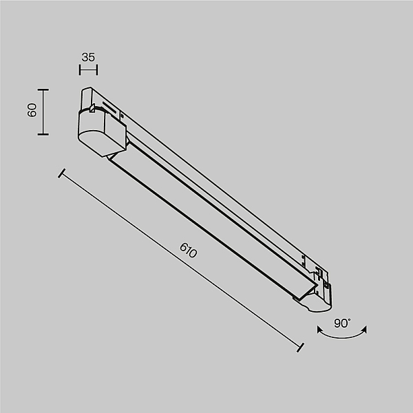 Трековый трехфазный светильник Maytoni Technical Basis TR196-3-20W4K-W(N)