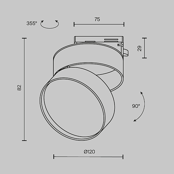 Трековый светильник Maytoni Technical TR007-1-18W3K-W-1