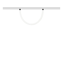 Трековый магнитный светильник Arlight MAG-ORIENT-TUBE-ELASTIC-2620-R30-L1000-14W Day4000 (BK, 360 deg, 48V) 041643