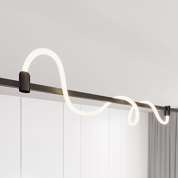 Трековый светильник Arlight ART-APRIORI-TUBE-ELASTIC-R38-L3000-36W Warm3000 (Черный, 360 deg, 48V) (IP20 Металл) 049275(1)