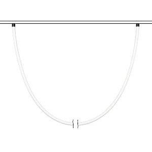 Трековый магнитный светильник Arlight MAG-ORIENT-TUBE-ELASTIC-R25-L5000-70W Warm3000 (BK, 360 deg, 48V) 044337