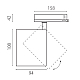 Трековый трехфазный светильник Quattro LED 36G с адаптером Lightstar Alta Base A5436QT36G (215436 + 594046 + 215403)
