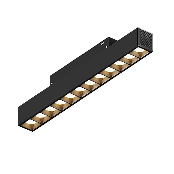 Трековый линейный светильник направленного света Hesby Lighting ElDeko 220мм-3000К, 12Вт, черный HSBL_0146