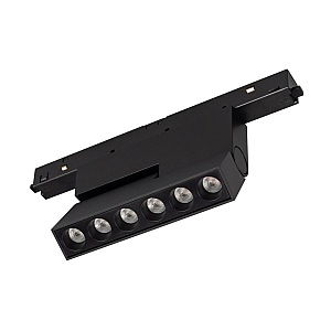 Трековый магнитный светильник Arlight MAG-ORIENT-DOTS-FOLD-S195-6W Warm3000 (Черный, 30 deg, 48V) (IP20 Металл) 042013(1)