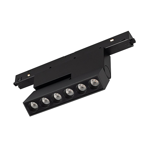 Трековый магнитный светильник Arlight MAG-ORIENT-DOTS-FOLD-S195-6W Warm3000 (Черный, 30 deg, 48V) (IP20 Металл) 042013(1)