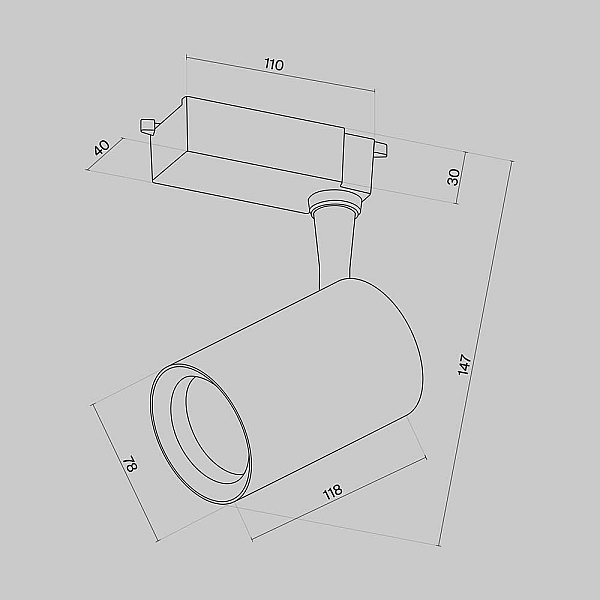 Трековый светильник Maytoni Technical Vuoro TR003-1-10W4K-W-B