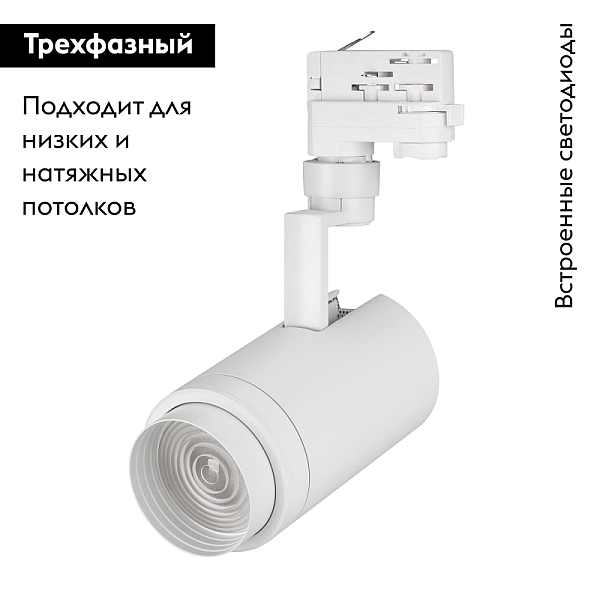 Трековый светодиодный светильник Arlight LGD-Zeus-4TR-R88-20W Cool SP7500-Fish 029944