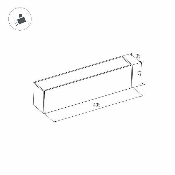 Трековый светодиодный светильник Arlight Mag-Flat-45-L405-12W Day4000 046577