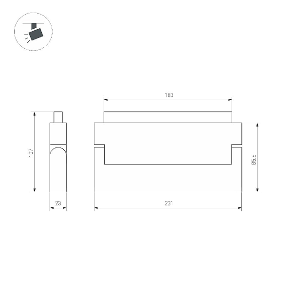 Трековый светодиодный светильник Arlight Mag-Orient-Flat-Fold-S230-12W Day4000 035856(1)