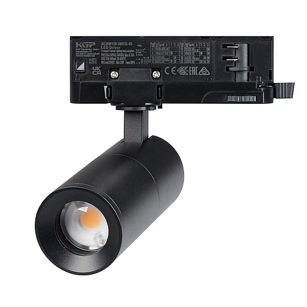 Трековый трехфазный светильник Arlight LGD-ARTEMIS-TRACK-4TR-R55-12W Warm3000 (BK, 8-80 deg, 230V, DALI) 057690
