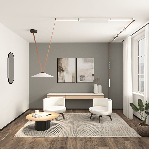 Трековый светильник DENKIRS Belty Flow DK5668-WH+BK