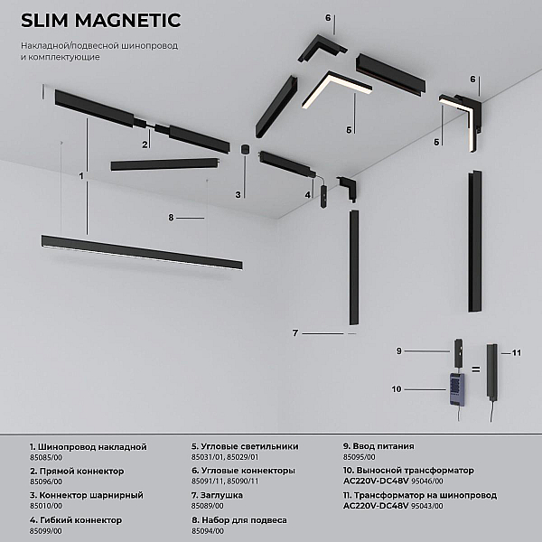 Трековый магнитный светильник Elektrostandard Slim Magnetic 85532/01 4690389218569 a071515