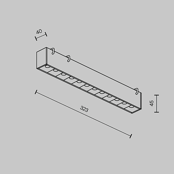 Подвесной светодиодный светильник Maytoni Technical Pendant system Parity Points TR128B-12W3K-M-B