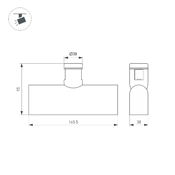 Трековый светодиодный светильник Arlight Art-Apriori-Laser-L165-8W Warm3000 039284
