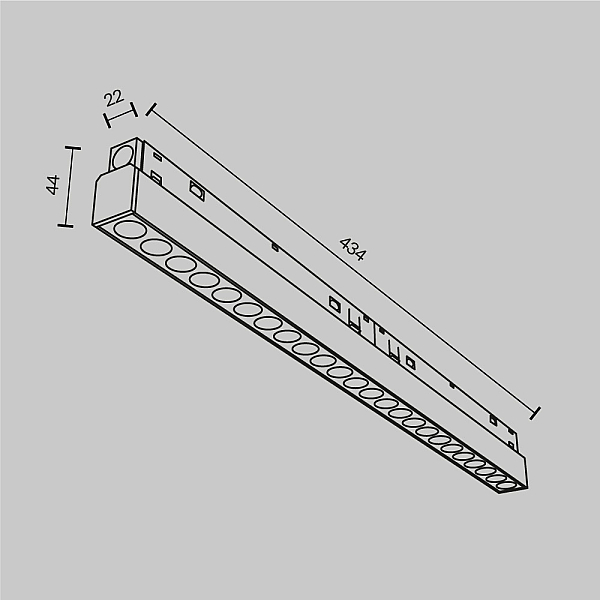 Трековый светодиодный светильник Maytoni Technical Magnetic Exility Points TR031-2-24W4K-B
