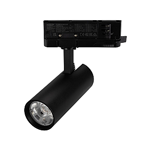 Трековый трехфазный светильник Arlight LGD-GERA-TRUECOLOR-4TR-R55-10W Warm3000 CRI98 (Черный, 55 deg, 230V) (IP20 Металл) 059898