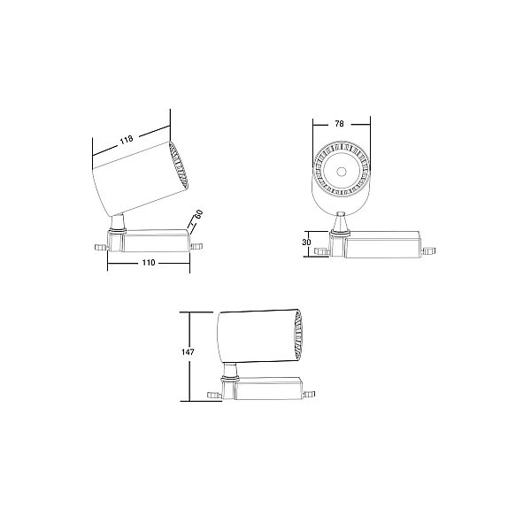 Трековый светодиодный светильник Maytoni Technical Trinity Vuoro TR029-3-20W4K-B