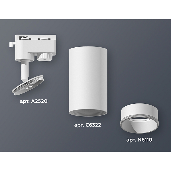 Трековый однофазный светильник Ambrella Light Track System XT6322020 (A2520, C6322, N6110)