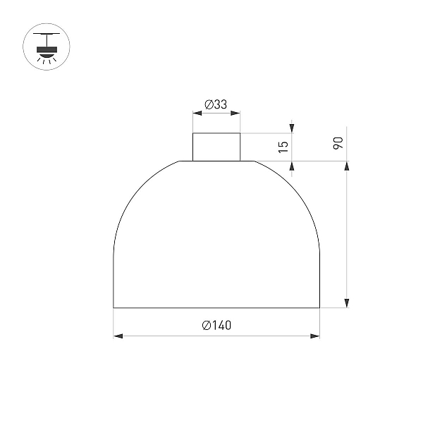 Трековый светильник Arlight ART-INBELT-BOWL-R140-8W Day4000-MIX (BK, 95 deg, 48V, DALI) 051162